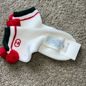 NWT Gucci Tennis Socks with Pom Poms